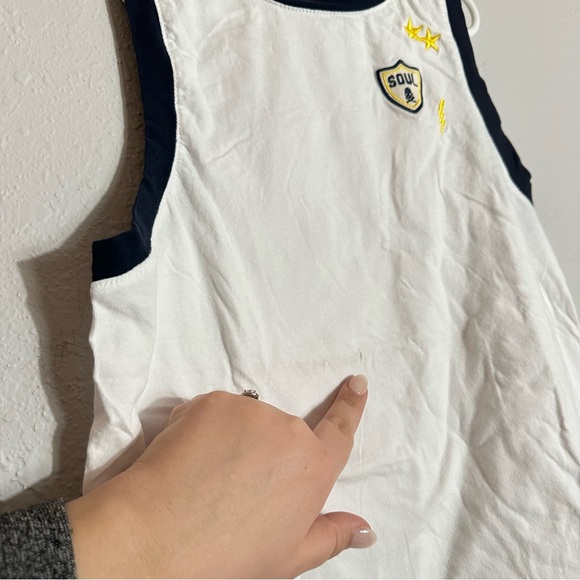 SOUL BY SOULCYCLE Classic Ringer Muscle Embroidered Tank Top, Size Small - Picture 6 of 10